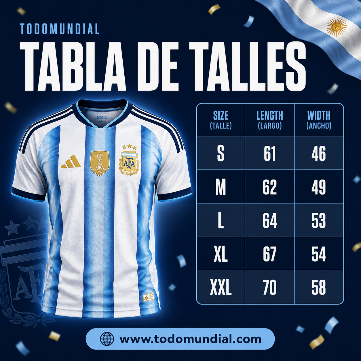 2x1 Camiseta de la Selección Argentina